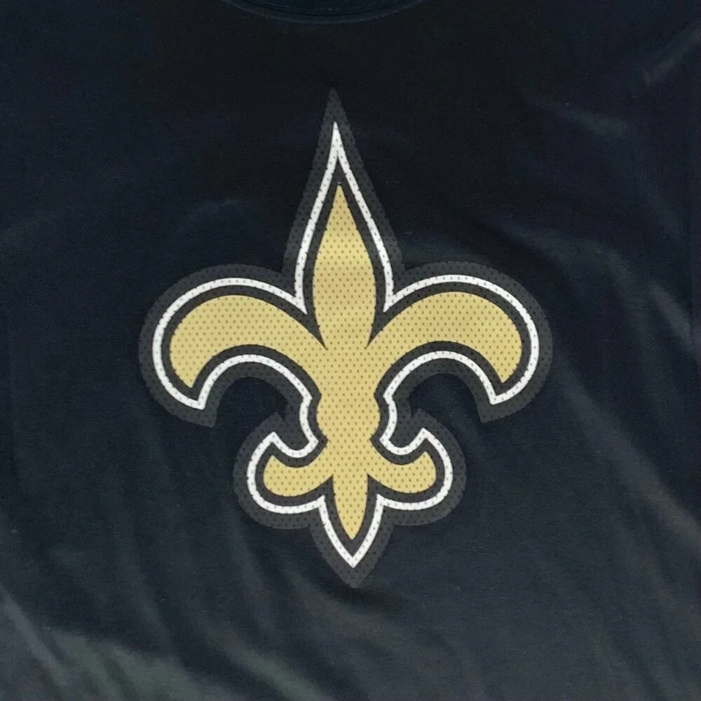 New Orleans Saints NFL Black Nike Dri Fit Short Sleeve Athletic Crewneck Shirt